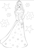 coloriage Barbie princesse